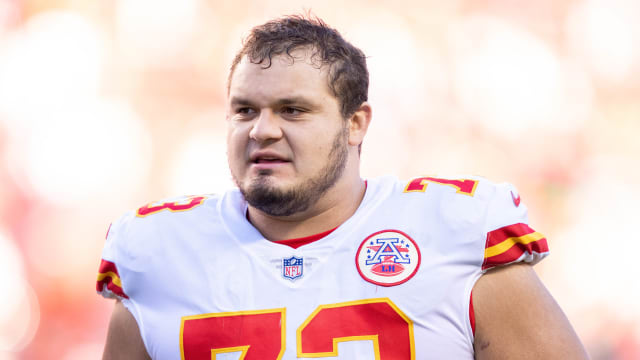 October 23, 2022; Santa Clara, California, USA; Kansas City Chiefs guard Nick Allegretti (73) after the game against the San Francisco 49ers at Levi's Stadium. Mandatory Credit: Kyle Terada-USA TODAY Sports  